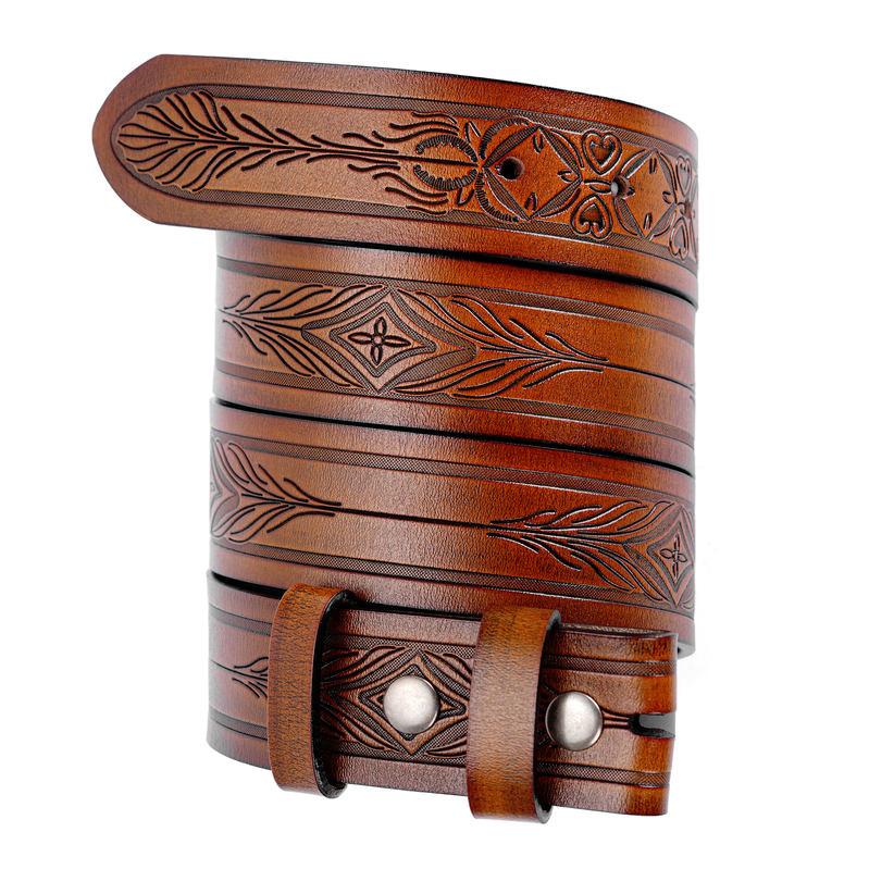 Western-Cowboygürtel aus echtem Leder im Vintage-Stil mit Prägung