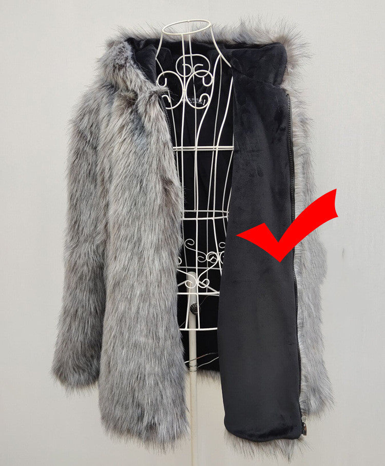Piel de zorro con capucha Piel de visón para hombre