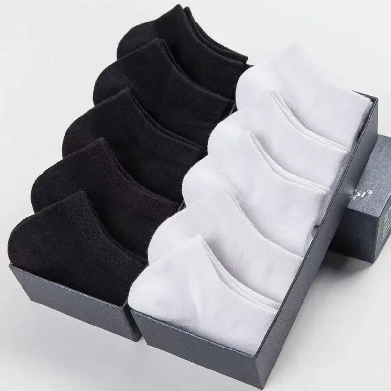 Calcetines tobilleros transpirables - 5/10 pares de calcetines deportivos de algodón de corte bajo
