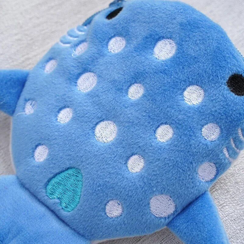 Monedero de peluche con forma de tiburón ballena kawaii