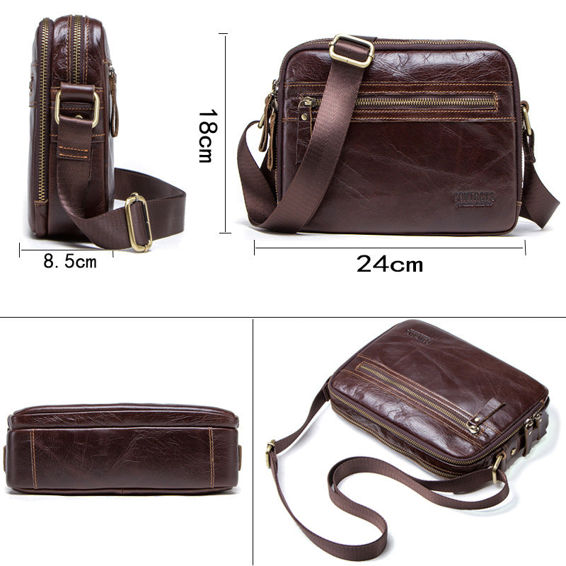 Angel Korean Fashion Leather Men's Messenger Bag - Dazpy