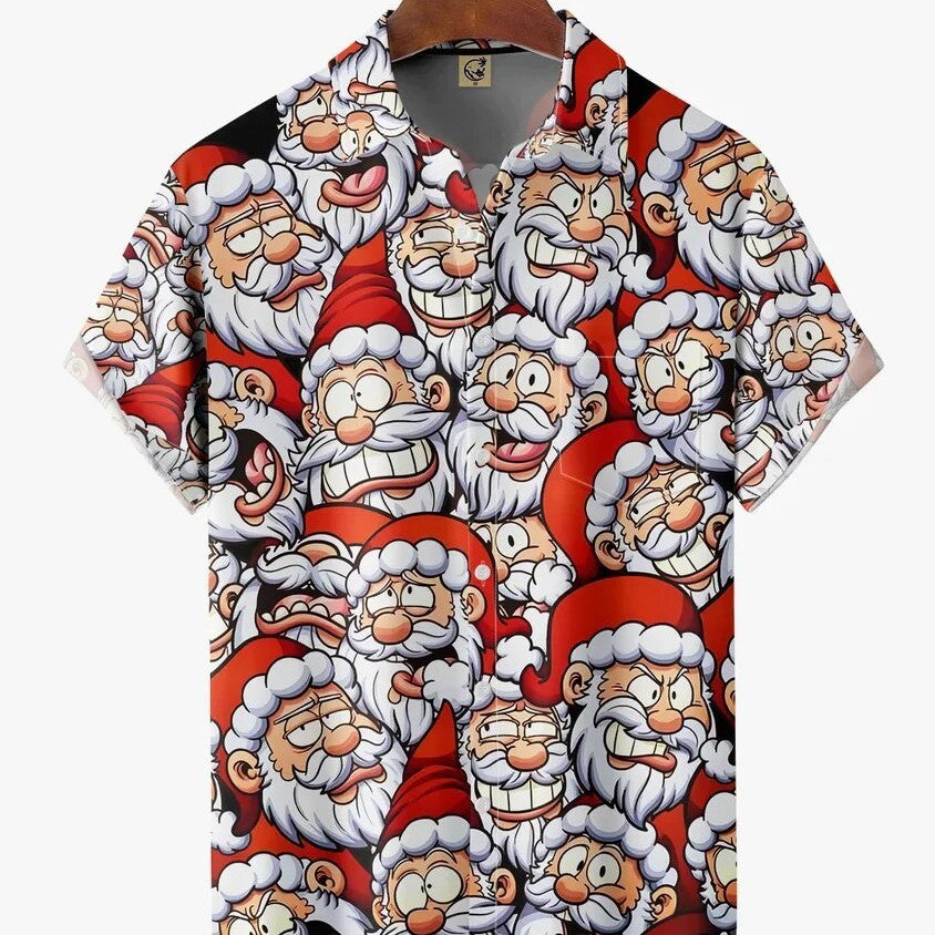 Camisa informal de manga corta de talla grande para hombre