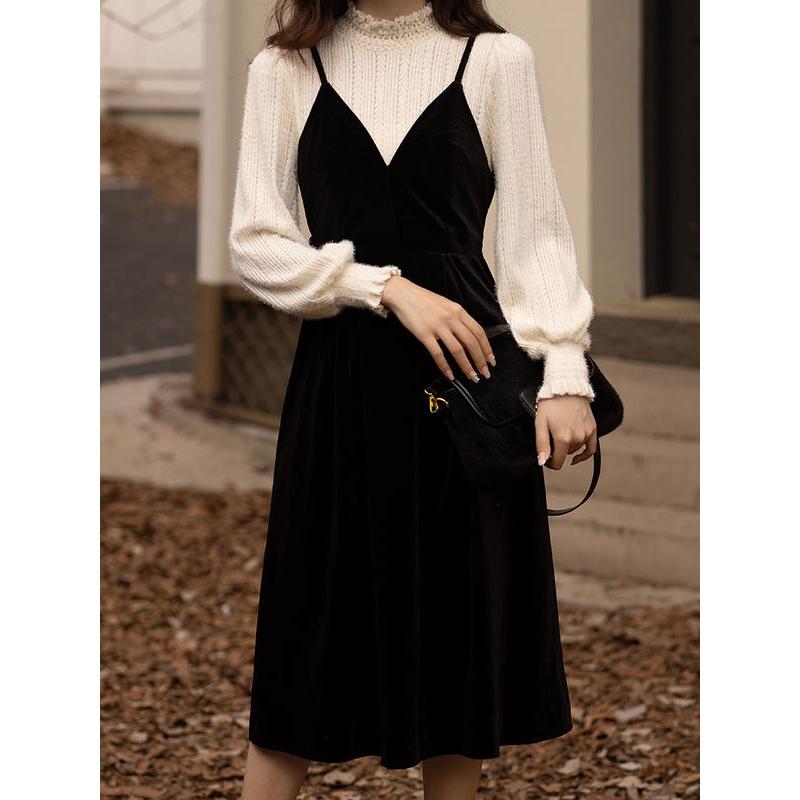 Elegantes Patchwork-Kleid aus Spitze