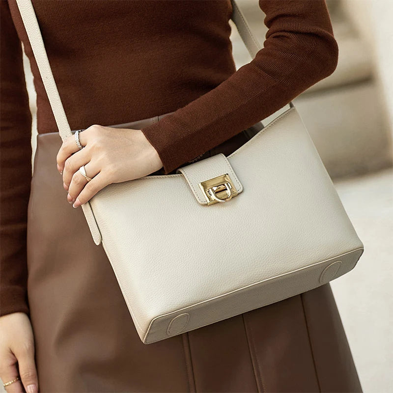 Bolso de hombro de lujo 100% de piel auténtica