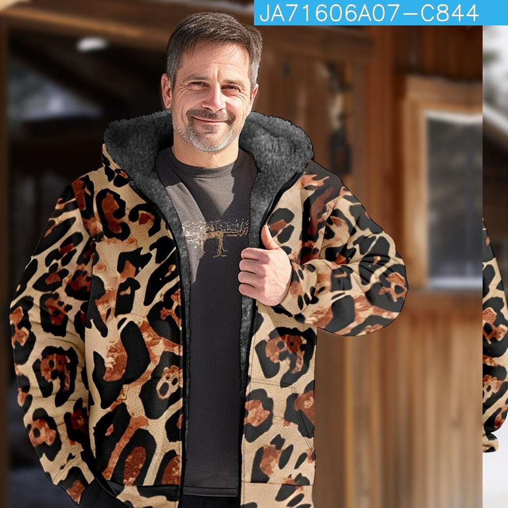 Fleecegefütterte, verdickte Winterkleidung, baumwollgefütterte Manteljacke