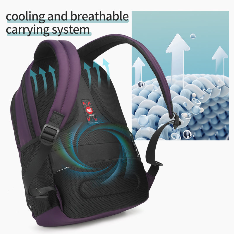 Wasserdichter Laptop-Rucksack 15,6 Zoll, Reisetasche mit großem Fassungsvermögen