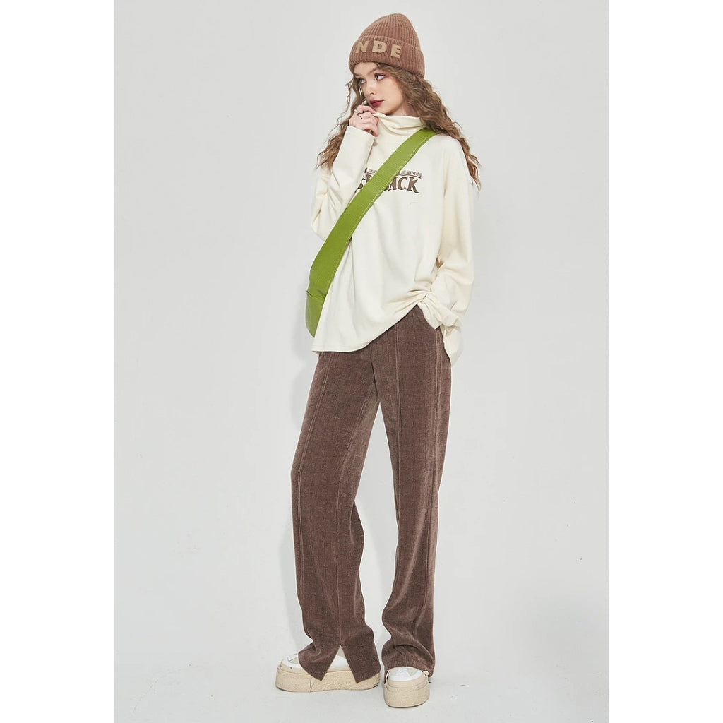 Pantalones deportivos casuales de cintura alta para mujer