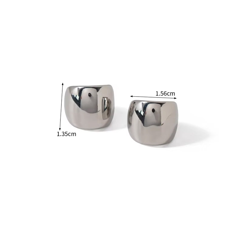 Clips de oreja minimalistas de acero inoxidable