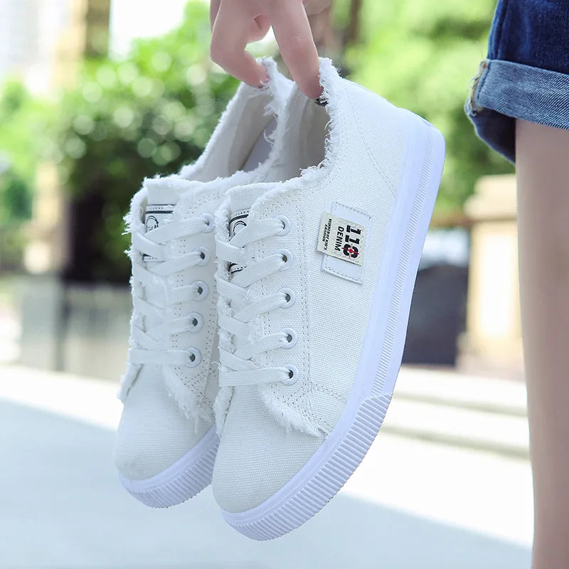 Zapatillas planas de lona de verano para mujer