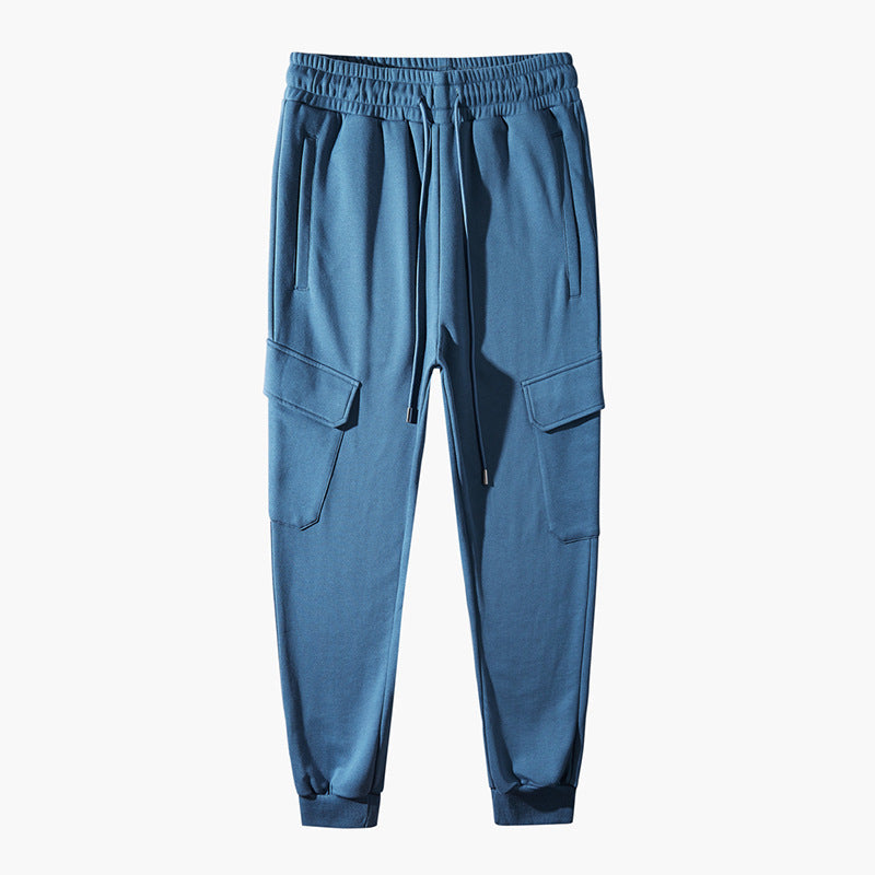 Dicke, einfarbige, vielseitige, lässige, lange Jogginghose für Herren