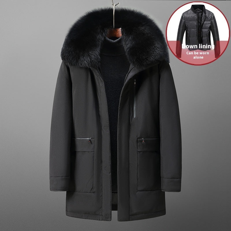 Herren Daunenjacke Herren Mittellanger Mantel