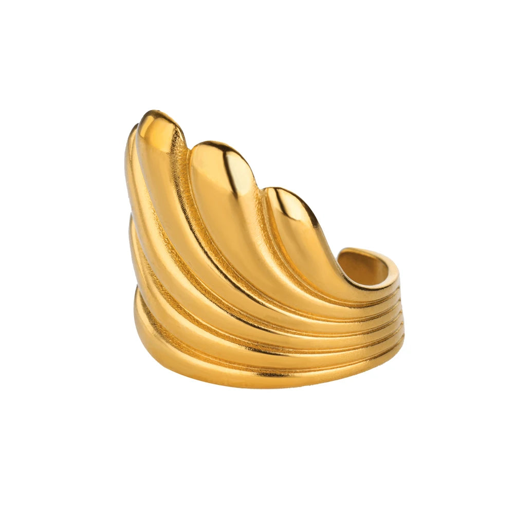 Anillo de plumas vintage para mujer