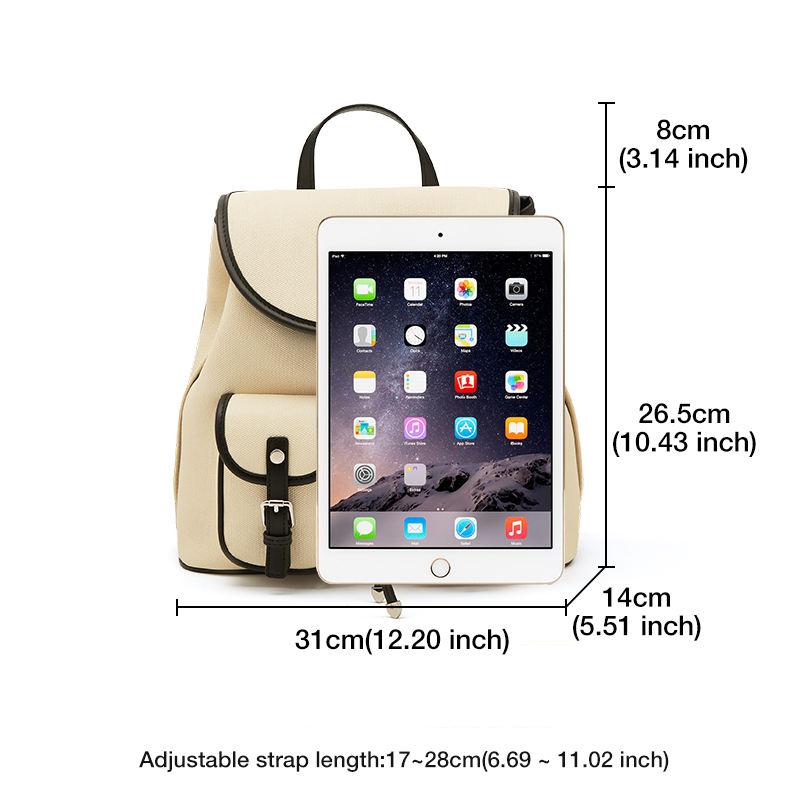 Mochila de piel sintética suave para mujer