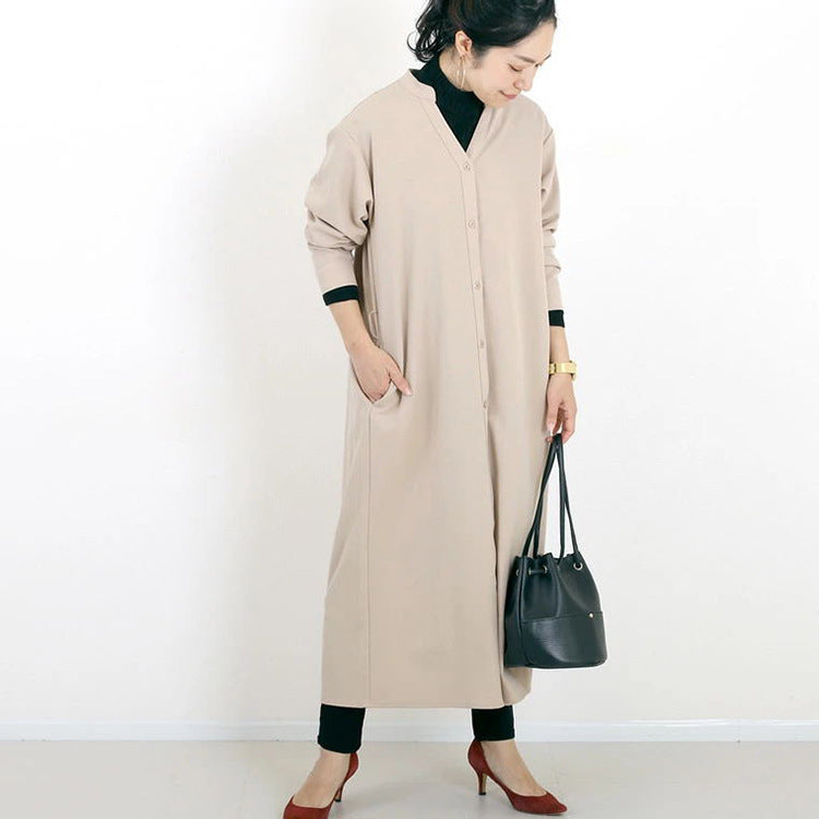 Vestido camisero de otoño-invierno para mujer