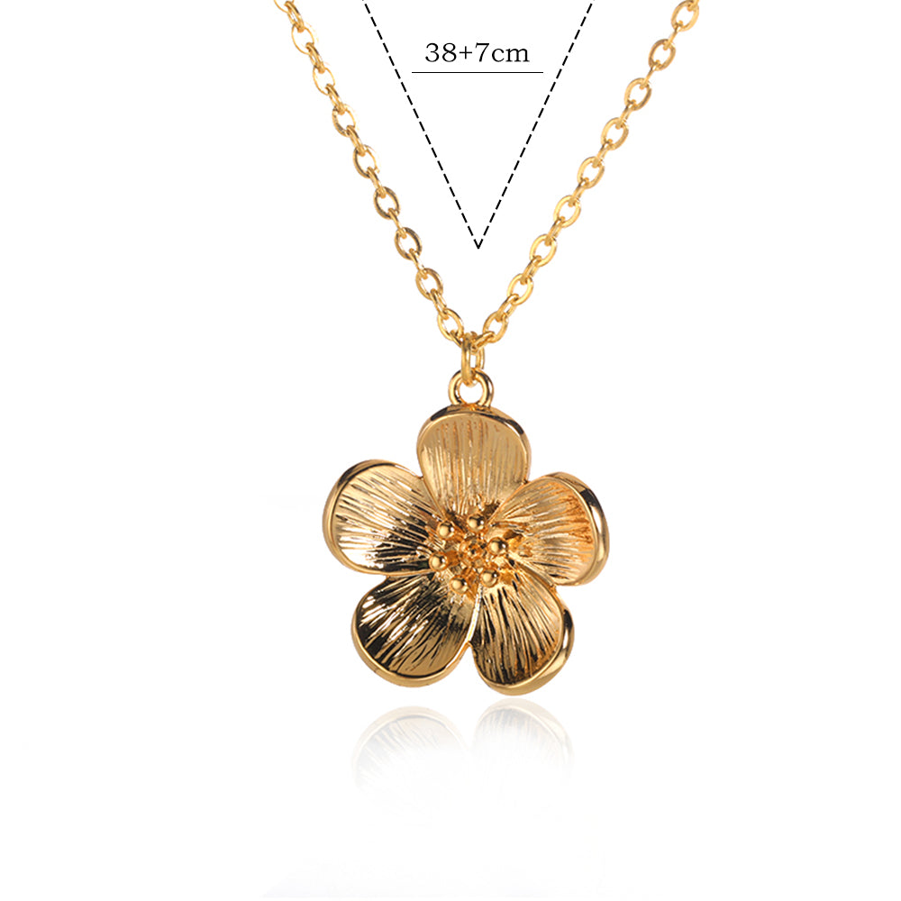 Elegante florale Edelstahlkette für Damen