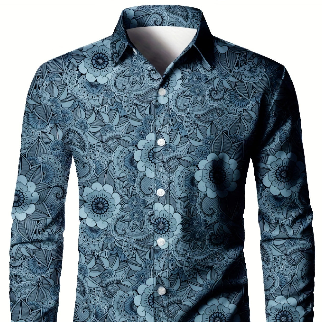Camisa de hombre con impresión digital 3D estilo americano