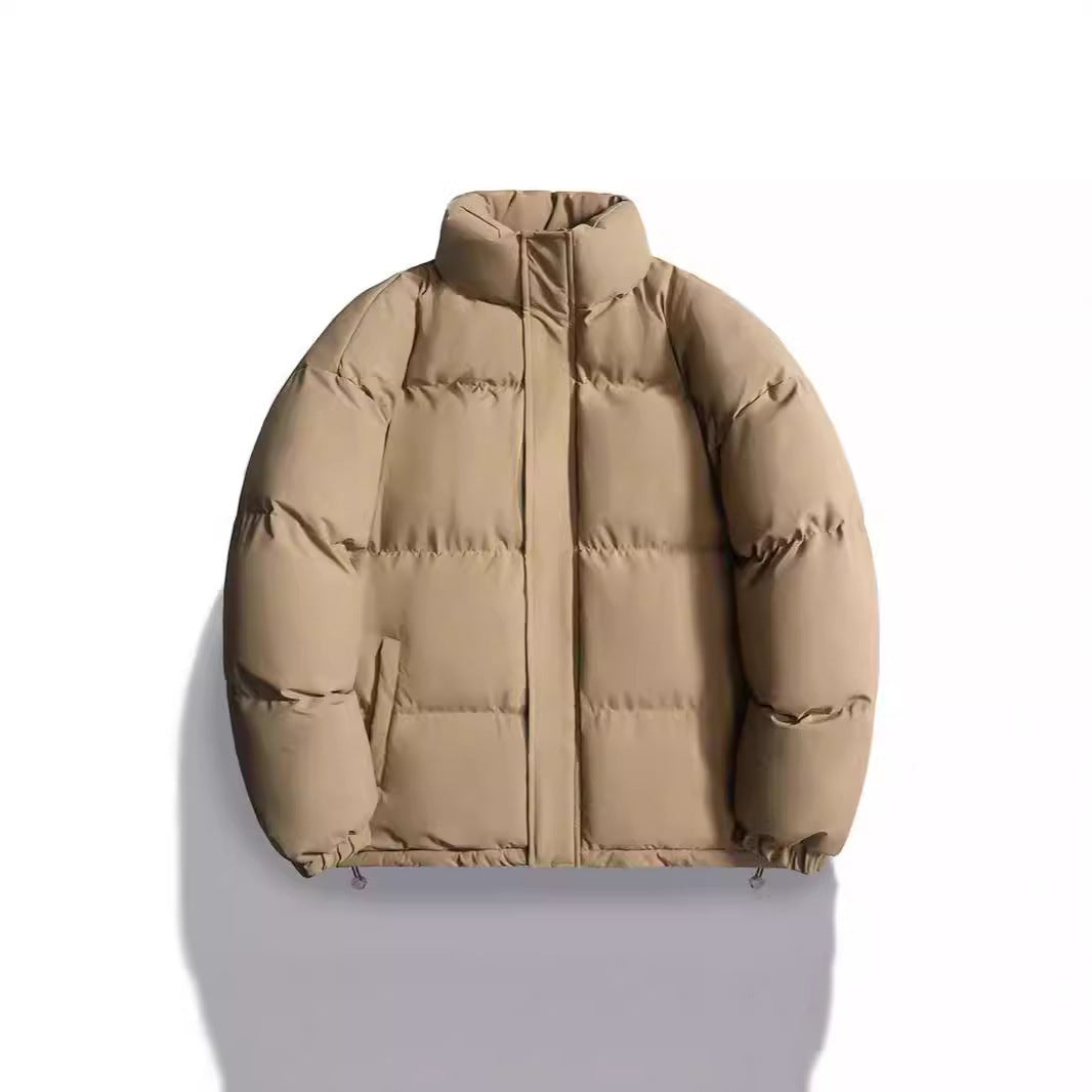 Chaqueta acolchada cálida de plumón de grafeno para parejas Chaqueta holgada con relleno de algodón Tide