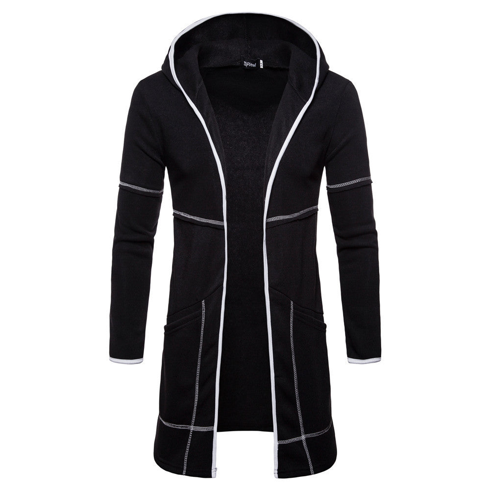 Mittellange High Street-Strickjacke mit Kapuze und großen Taschen für Herren