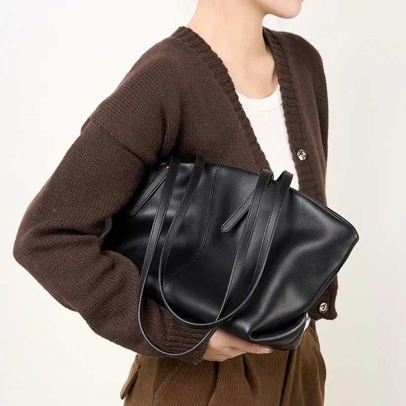 Bolso de hombro de cuero genuino de lujo