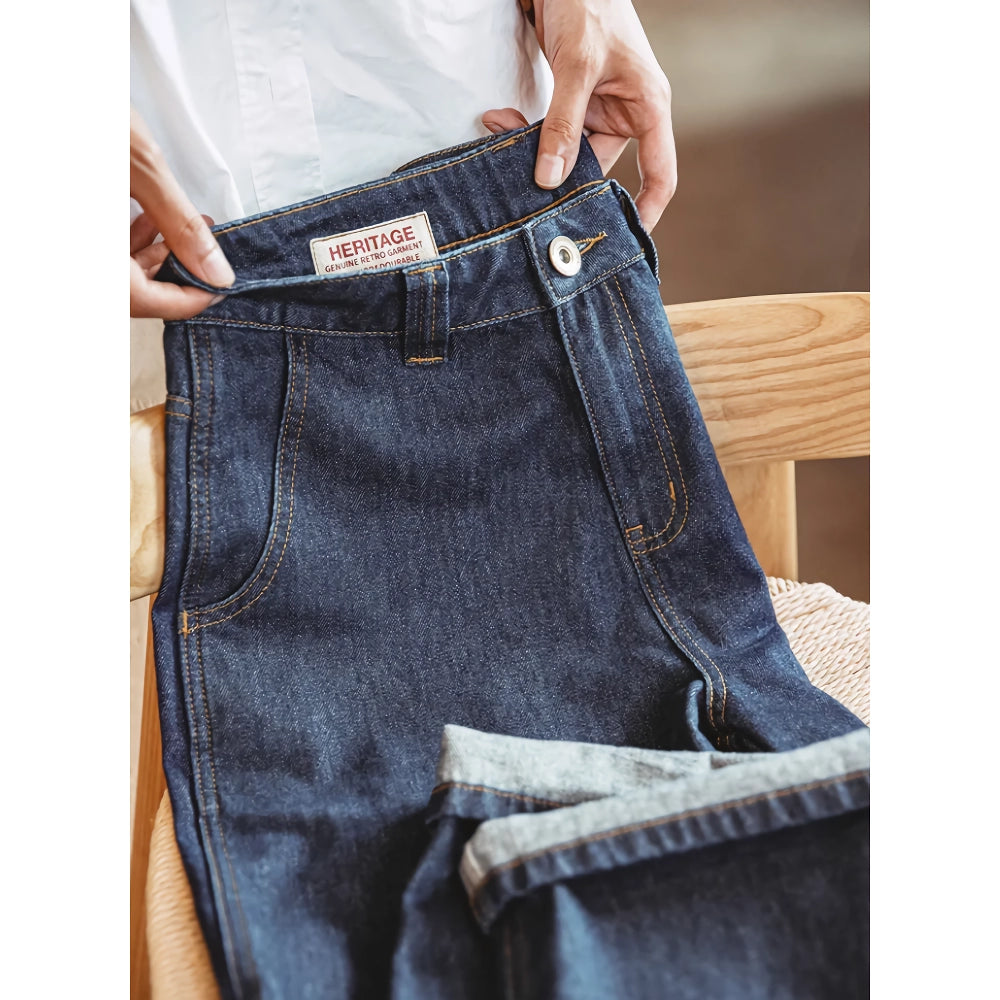 Pantalones vaqueros holgados de mezclilla