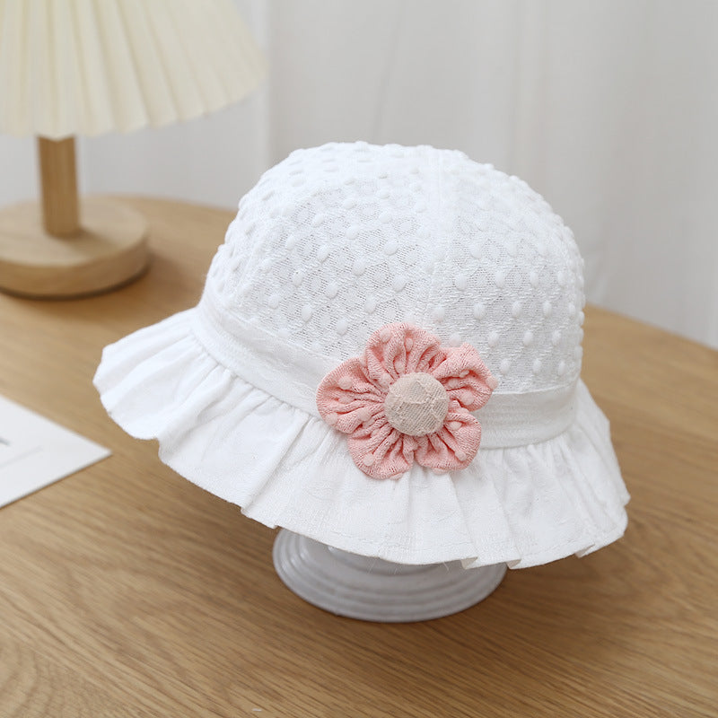 Entzückender Baby-Sonnenhut mit Spitzenrüsche