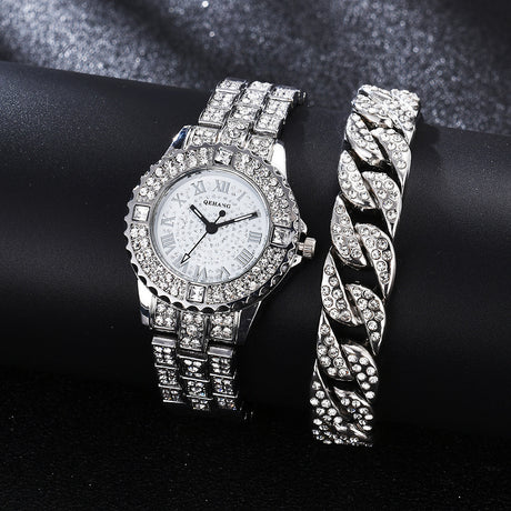 New Women's Suit Bracelet Fashion Exquisite With Diamond English Watch - Dazpy
