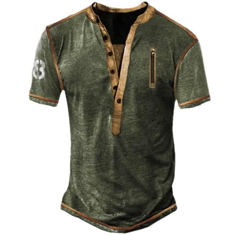 Camiseta de manga corta con cremallera Outdoor Tactics para hombre