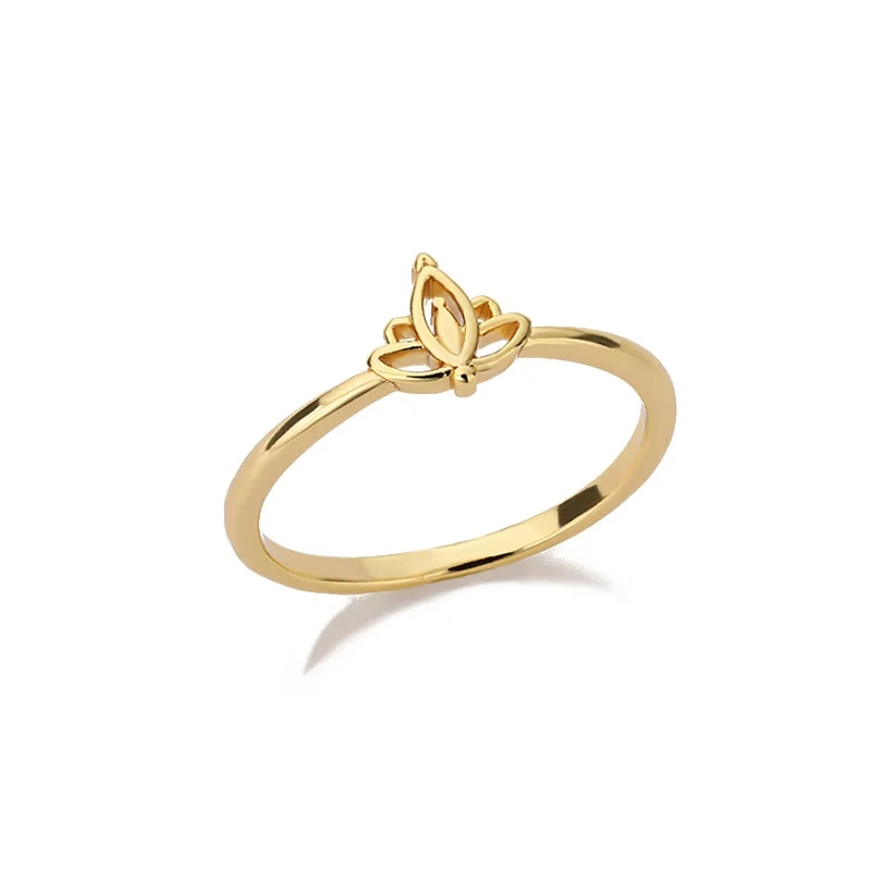 Lotusblumenring aus Edelstahl – Eleganter Hochzeits- und Verlobungsring für Frauen