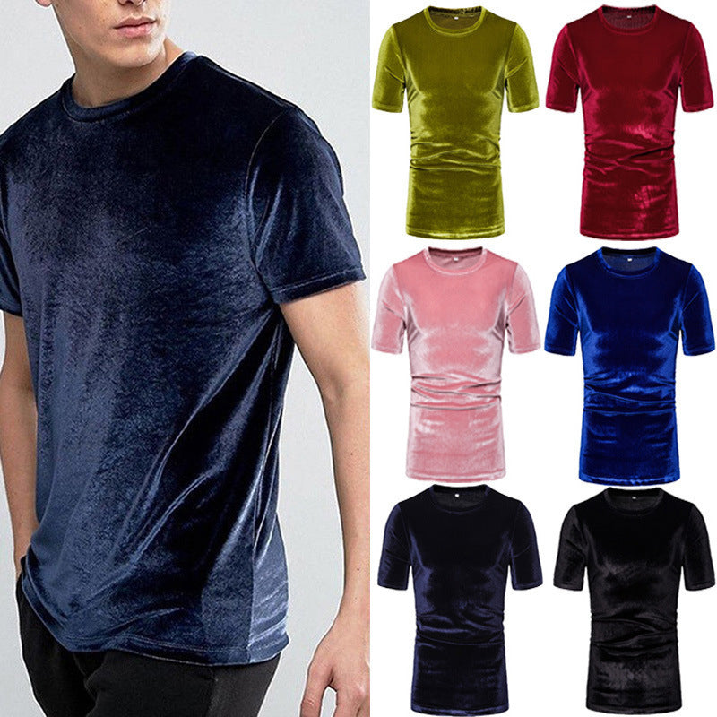 Einfarbiges Kurzarm-T-Shirt für den Sommer für Herren