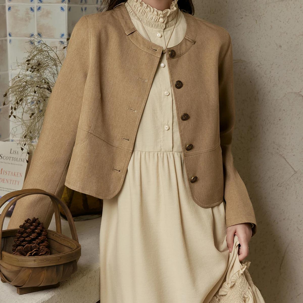 Schicke Herbst-Kurzjacke mit Schnürung für Damen