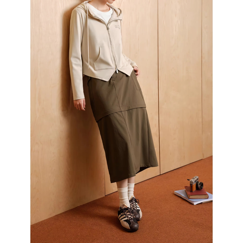 Schlankmachender Rock mit abnehmbarem Design und hoher Taille