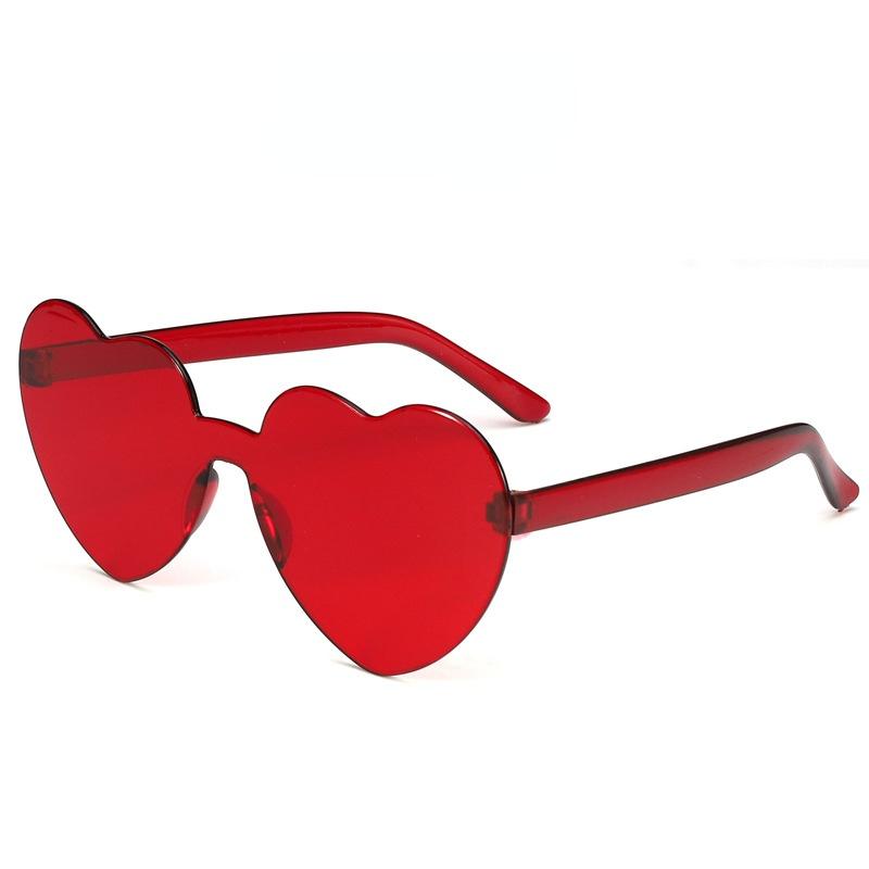 Gafas de sol polarizadas sin montura en forma de corazón para niñas