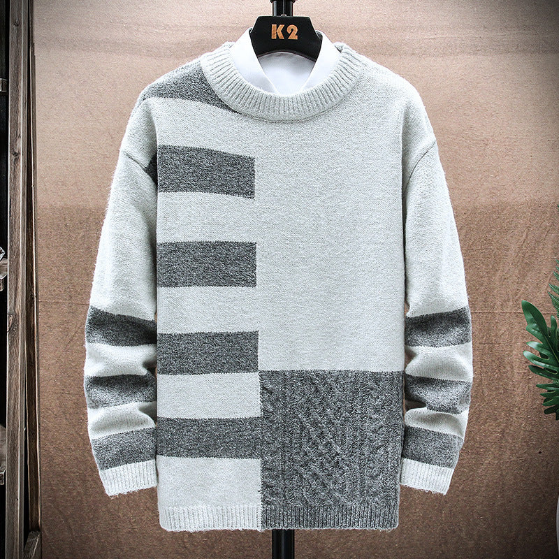 Lässiger Pullover mit Rundhalsausschnitt und langen Ärmeln für Männer