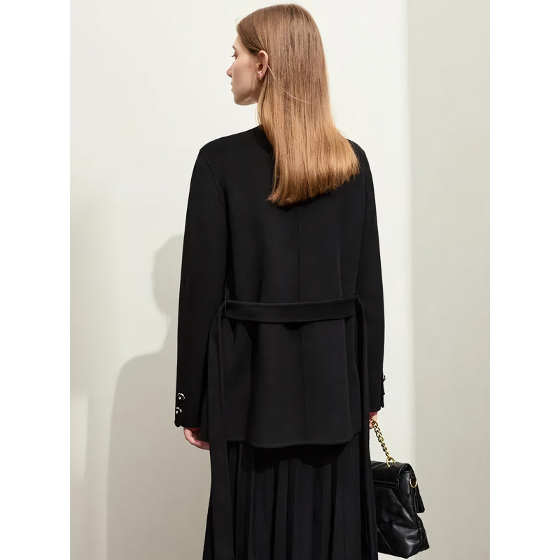 Minimalistischer Wollmantel für Damen
