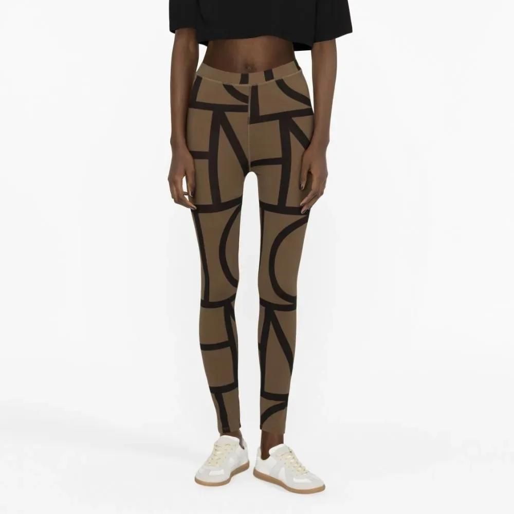 Retro Splice High-Waist Slim-Fit Leggings für Damen