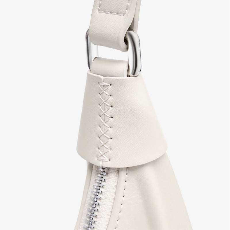 Schicke Half Moon Leder-Umhängetasche