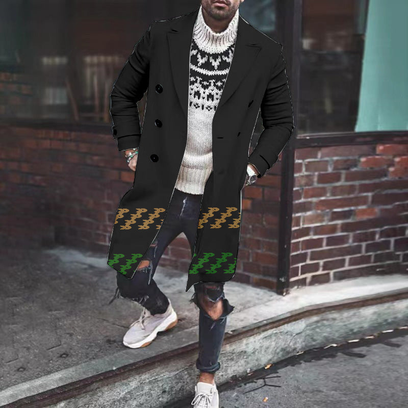 Abrigo casual con inserción de bolsillo para hombre