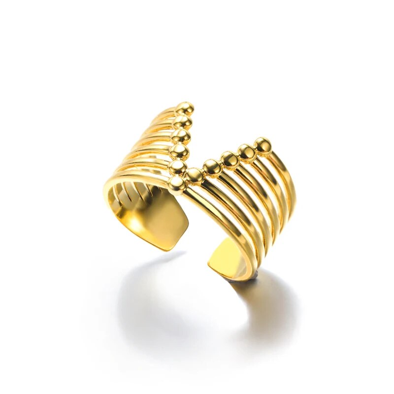 Schicke minimalistische Ringe aus Edelstahl für Damen