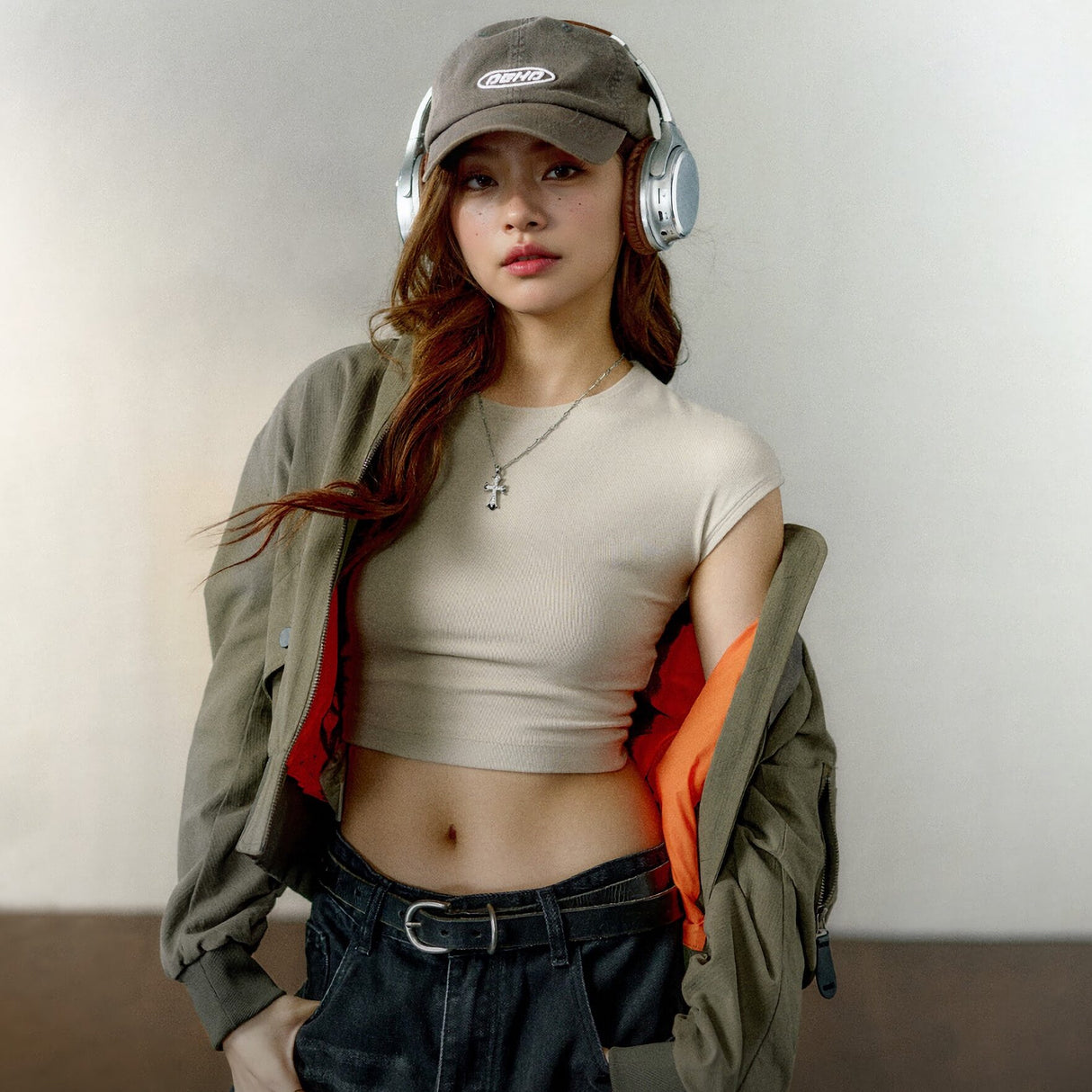 Chaqueta bomber universitaria retro para mujer