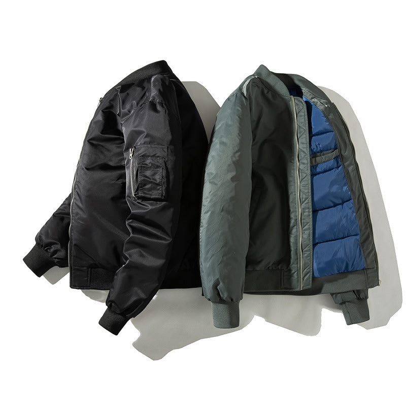 Acket Solid Pilot Chaquetas Hombres Militar Vuelo Béisbol