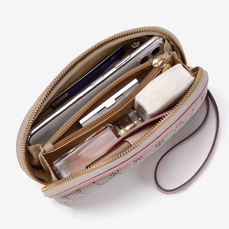 Elegante mini bolso de mano y cartera retro