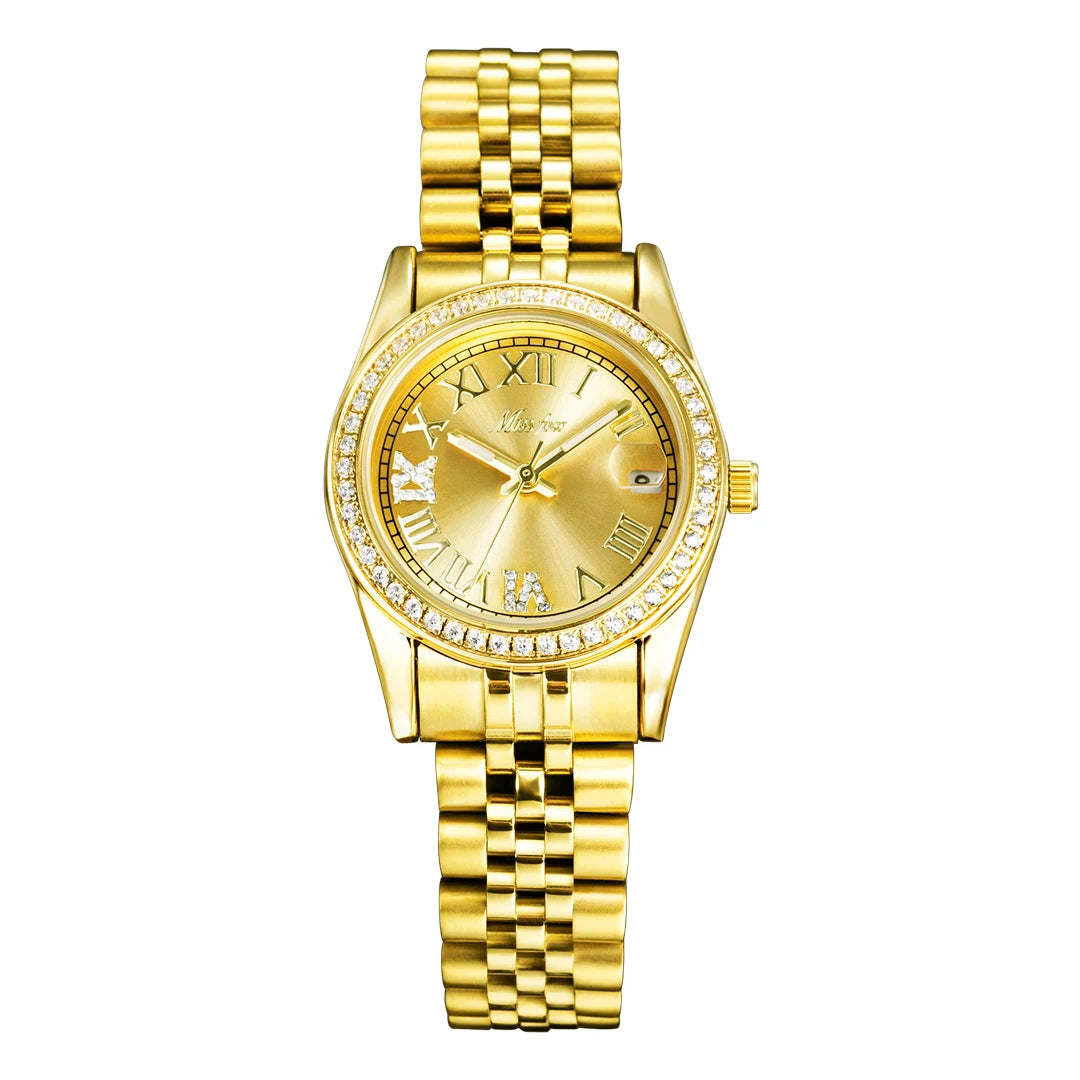 Reloj de oro de lujo para mujer