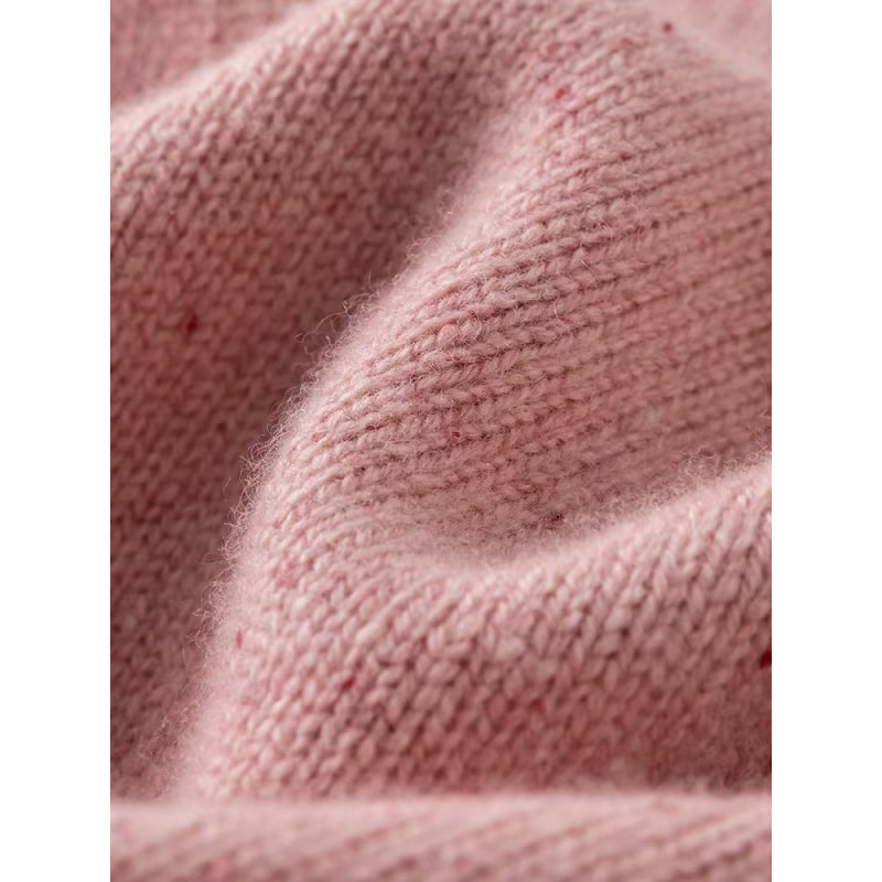 Kuscheliger weicher Wollpullover mit Rundhals