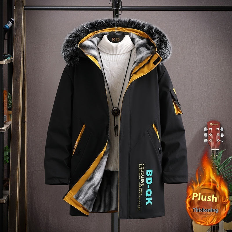 Chaqueta polar con capucha Chaqueta informal para hombre