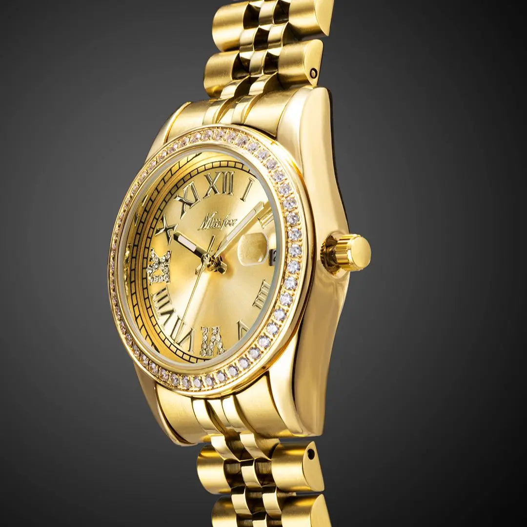 Reloj de oro de lujo para mujer