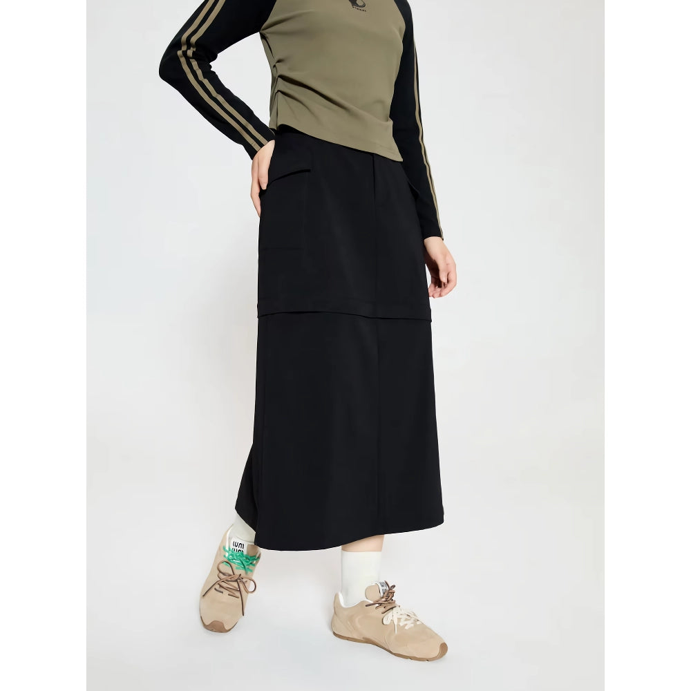 Schlankmachender Rock mit abnehmbarem Design und hoher Taille