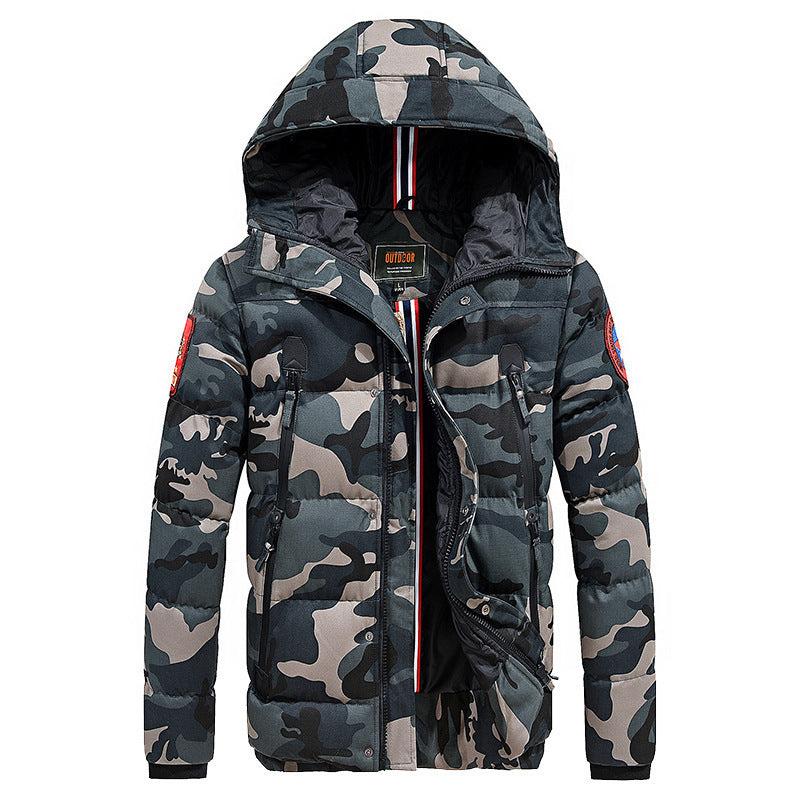 Fashion mid-length cotton coat