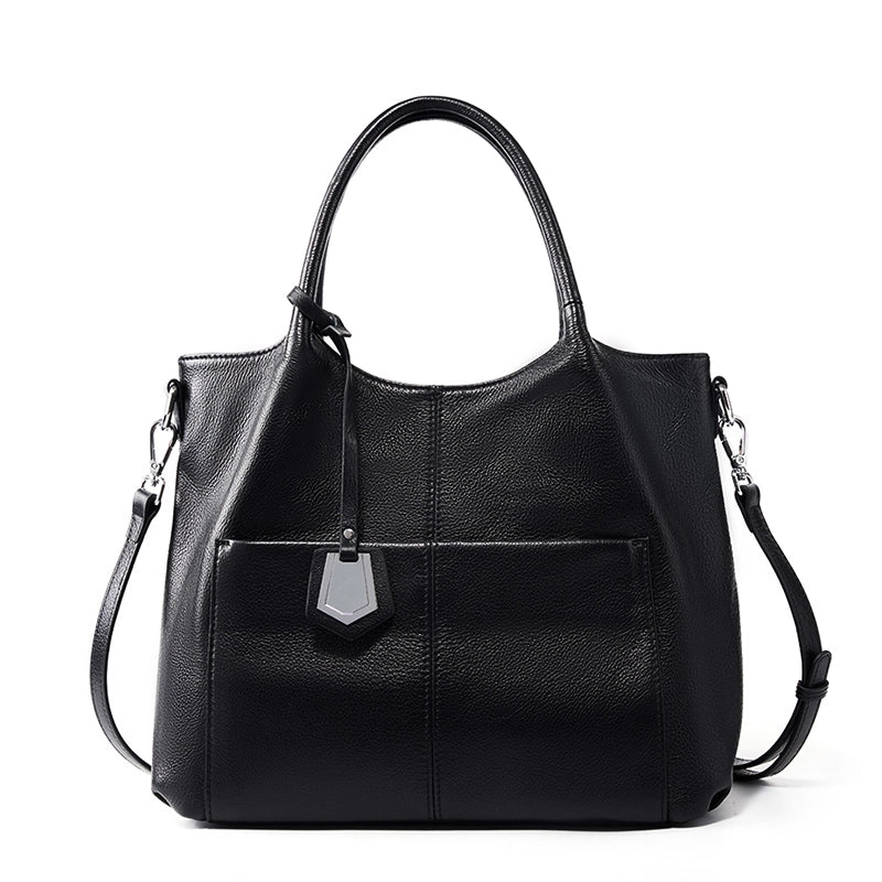 Lässige Schultertasche aus echtem Leder für Damen