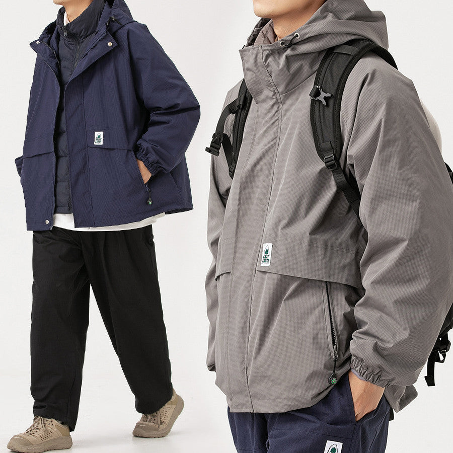 Chaqueta de exterior tres en uno para exteriores, unisex, gruesa y cálida