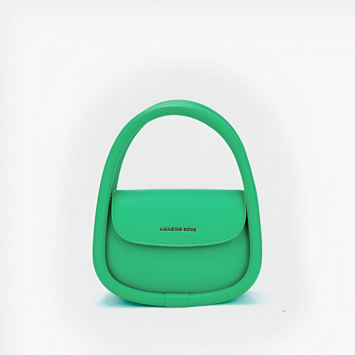 Bolso bandolera trapezoidal mediano de piel